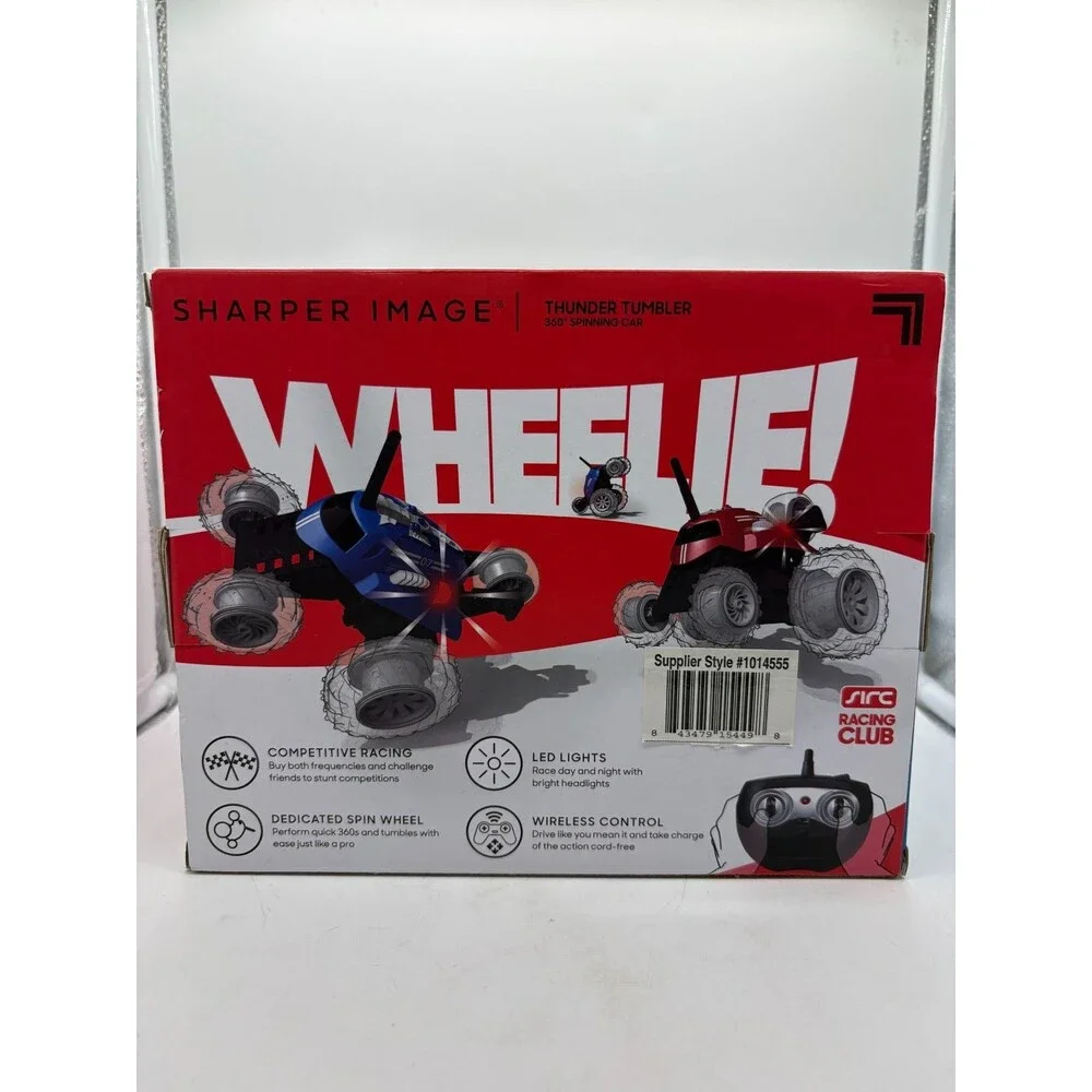 Sharper Image Red Thunder Tumbler 360 Spins Wheelies Remote Control Toy RC Car